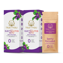 Cargar imagen en el visor de la galería, Berry Focused (Electrolitos Keto - Kit de 2 cajas con 7 porciones - True For You)