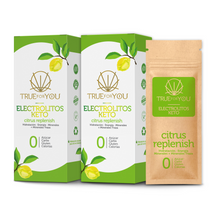 Cargar imagen en el visor de la galería, Citrus Replenish (Electrolitos Keto - Kit de 2 cajas con 7 porciones - True For You)
